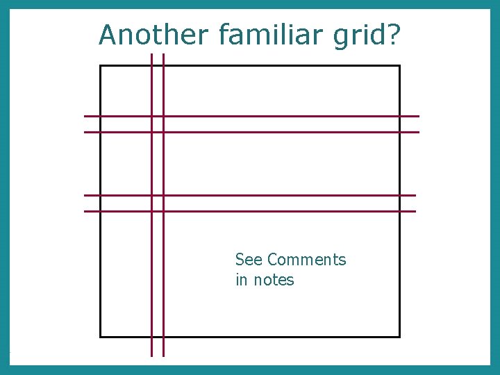 Another familiar grid? See Comments in notes 