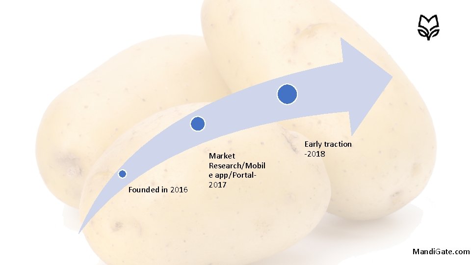 Founded in 2016 Market Research/Mobil e app/Portal 2017 Early traction -2018 Mandi. Gate. com