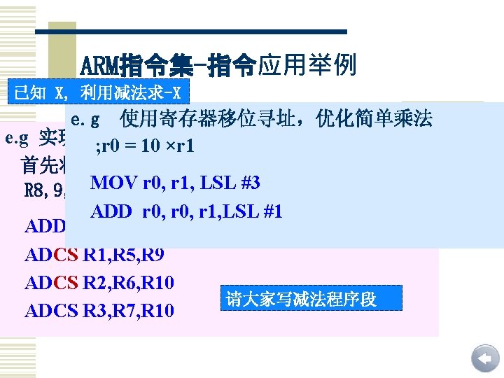 ARM ADDcondsRd Rn operand 2 RdRnop 2 ADCcondsRd