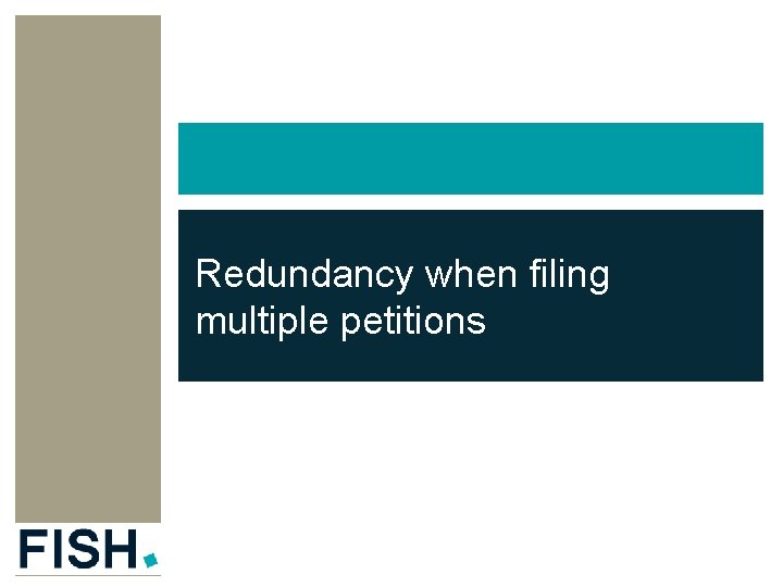 Redundancy when filing multiple petitions 21 