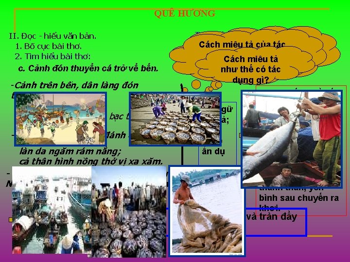 QUÊ HƯƠNG II. Đọc - hiểu văn bản. 1. Bố cục bài thơ. 2.