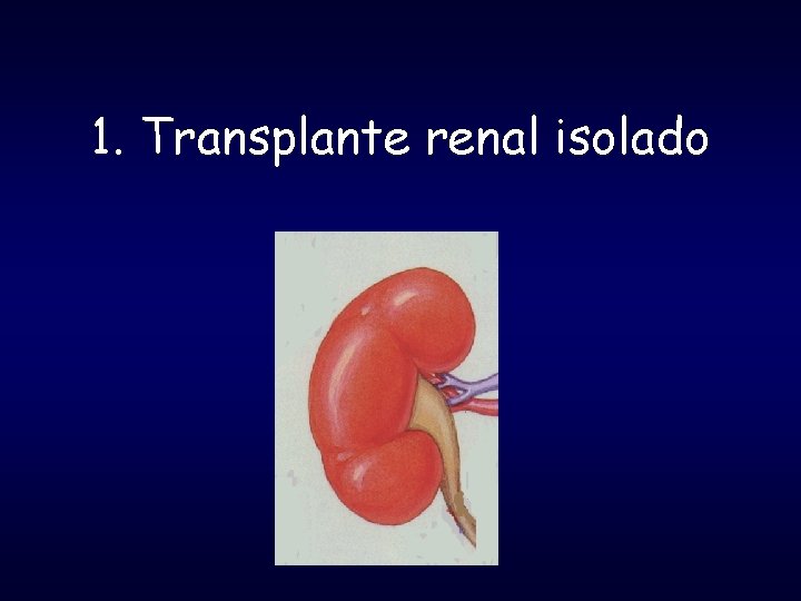 1. Transplante renal isolado 