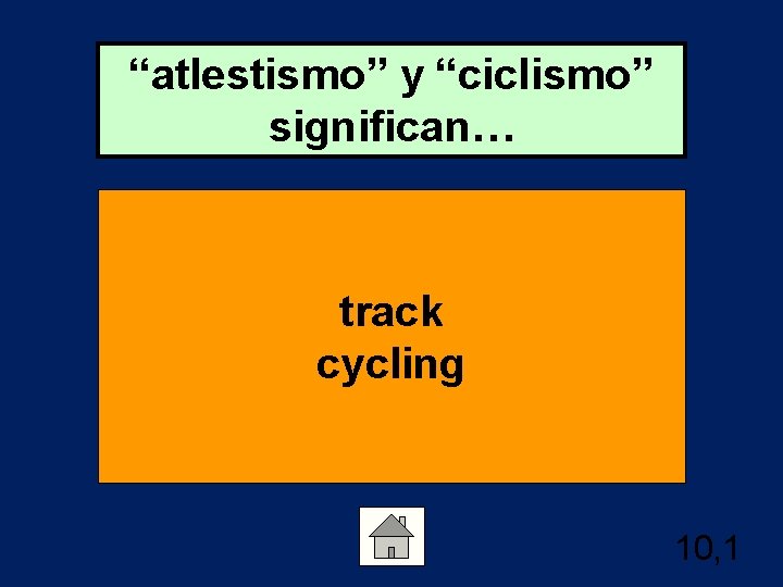 “atlestismo” y “ciclismo” significan… track cycling 10, 1 