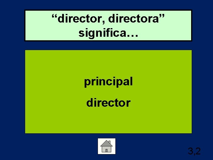 “director, directora” significa… principal director 3, 2 