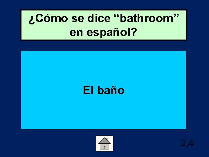 ¿Cómo se dice “bathroom” en español? El baño 2, 4 
