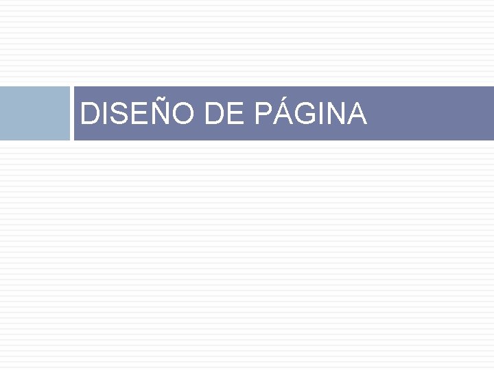 DISEÑO DE PÁGINA 