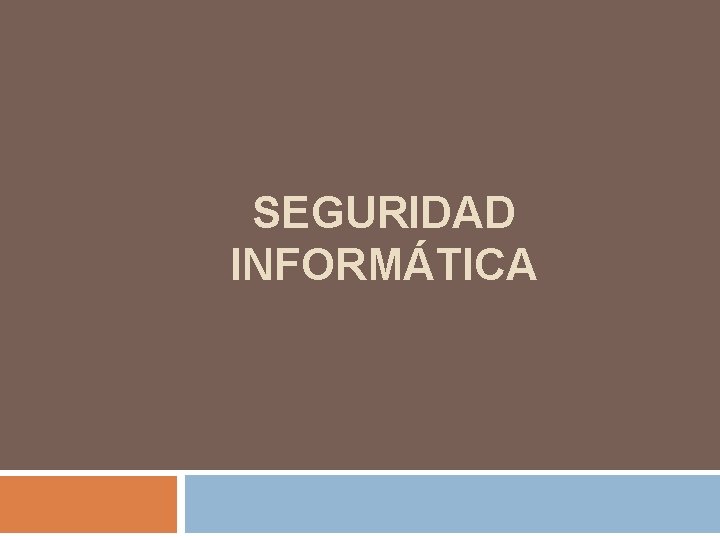 SEGURIDAD INFORMÁTICA 