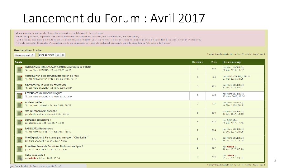 Lancement du Forum : Avril 2017 Réunion GRI AGAM a la CCI Cost'Azzura -