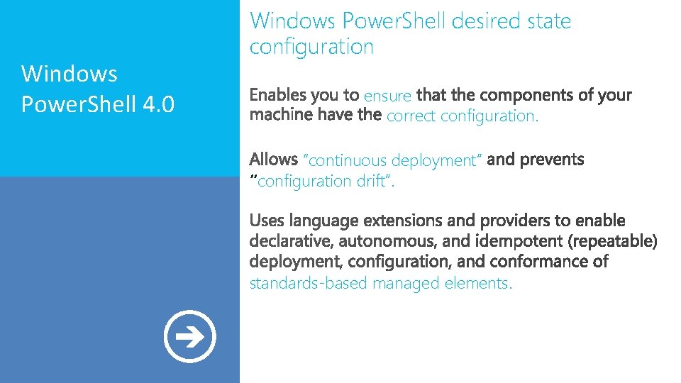 Windows Power. Shell 4. 0 Windows Power. Shell desired state configuration ensure correct configuration.
