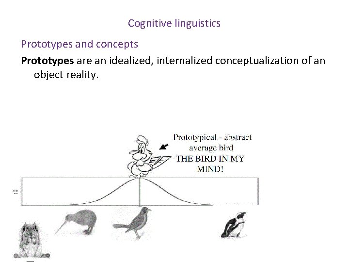 Cognitive linguistics Prototypes and concepts Prototypes are an idealized, internalized conceptualization of an object