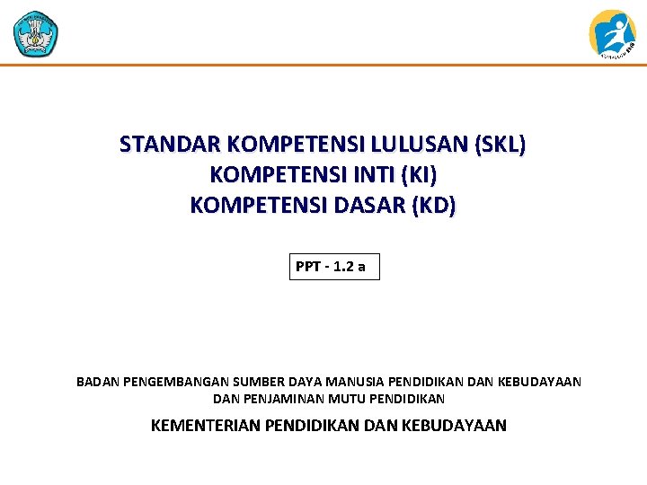 STANDAR KOMPETENSI LULUSAN (SKL) KOMPETENSI INTI (KI) KOMPETENSI DASAR (KD) PPT - 1. 2