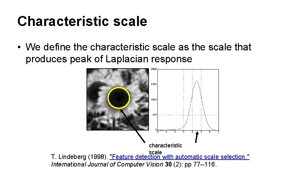Characteristic scale • We define the characteristic scale as the scale that produces peak