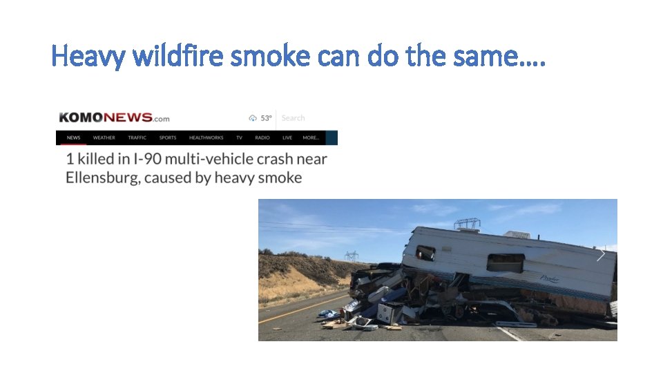 Heavy wildfire smoke can do the same…. 