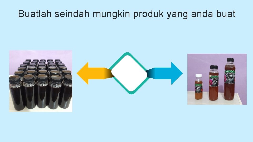 Buatlah seindah mungkin produk yang anda buat 