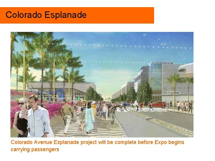 Colorado Esplanade Color Rendering of Proposed Project Colorado Avenue Esplanade project will be complete
