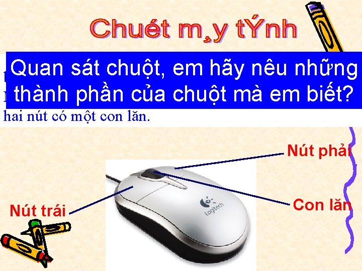 Quan sát chuột, em hãy nêu những b. Cấu tạo: thành phần của chuột