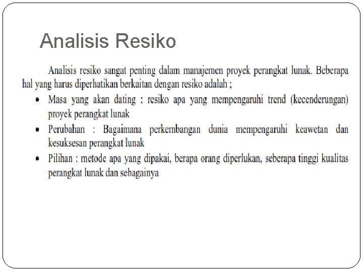 Analisis Resiko 