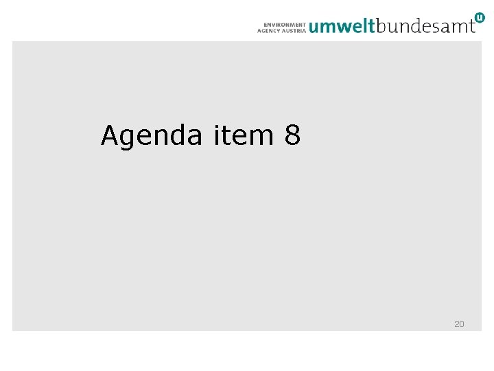 Agenda item 8 20 