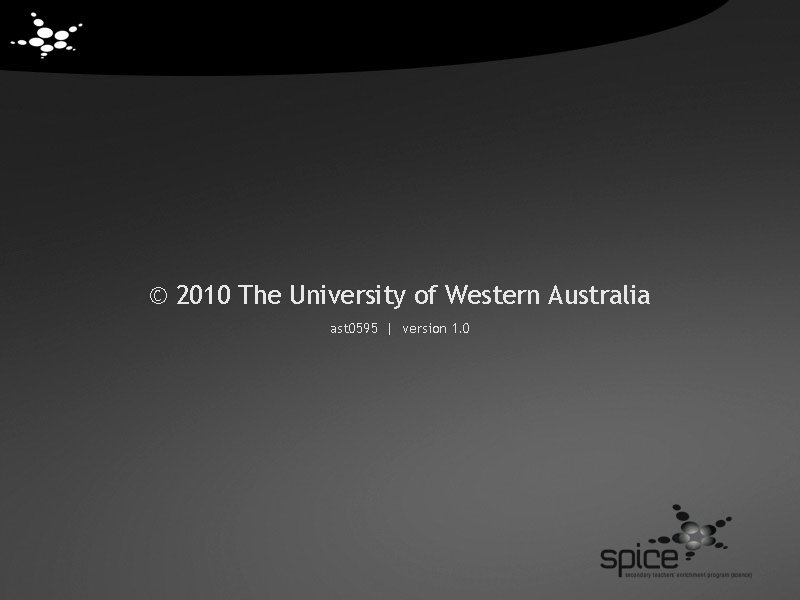 © 2010 The University of Western Australia ast 0595 | version 1. 0 © 2010 The University of Western Australia ast 0595 | version 1. 0