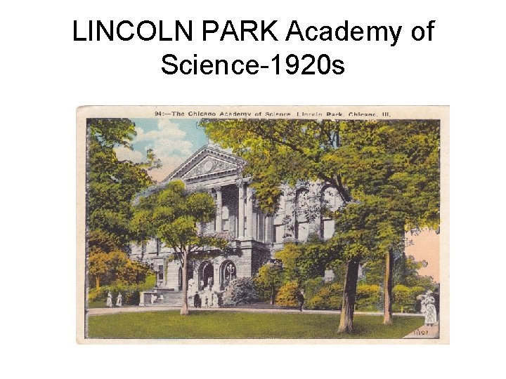 LINCOLN PARK Academy of Science-1920 s 