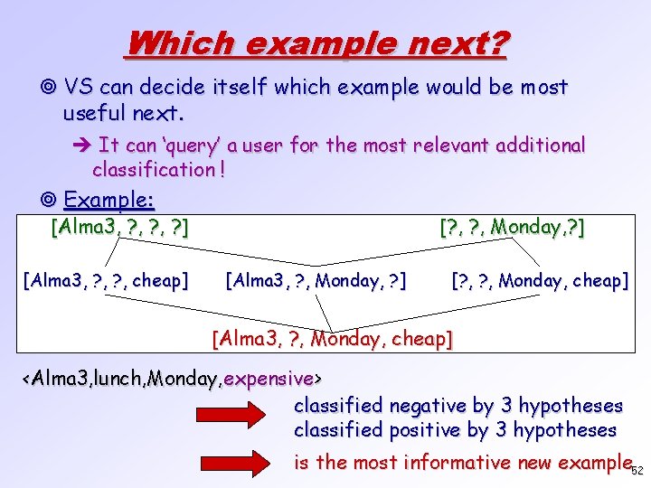 Which example next? ¥ VS can decide itself which example would be most useful