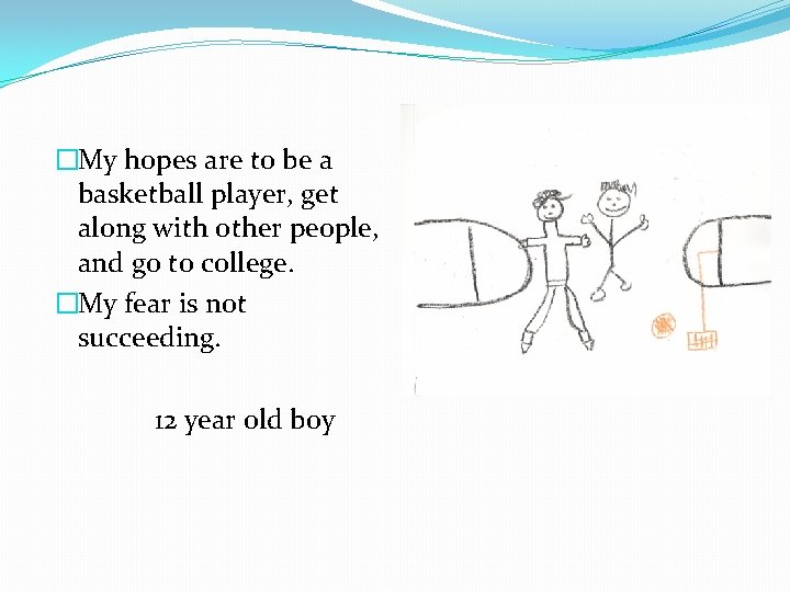 �My hopes are to be a basketball player, get along with other people, and