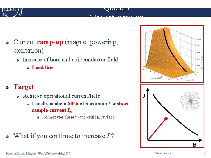 Quench Magnet ramp-up Current ramp-up (magnet powering, excitation) Increase of bore and coil/conductor field