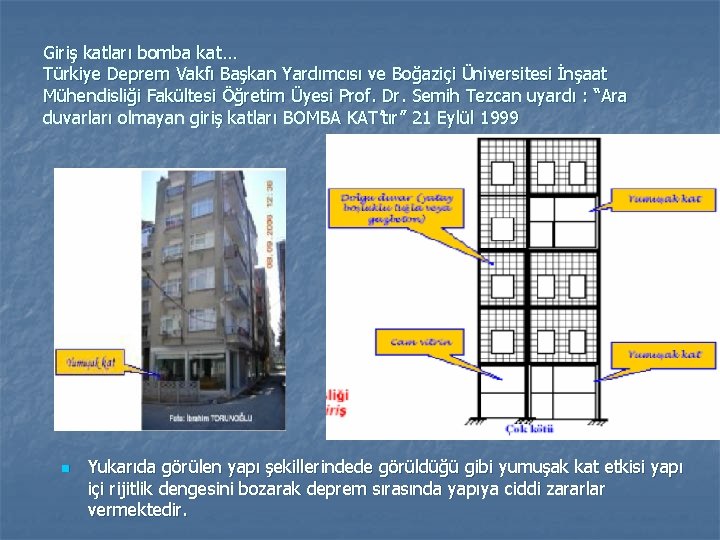Giriş katları bomba kat… Türkiye Deprem Vakfı Başkan Yardımcısı ve Boğaziçi Üniversitesi İnşaat Mühendisliği