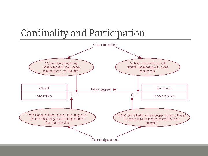 Cardinality and Participation 