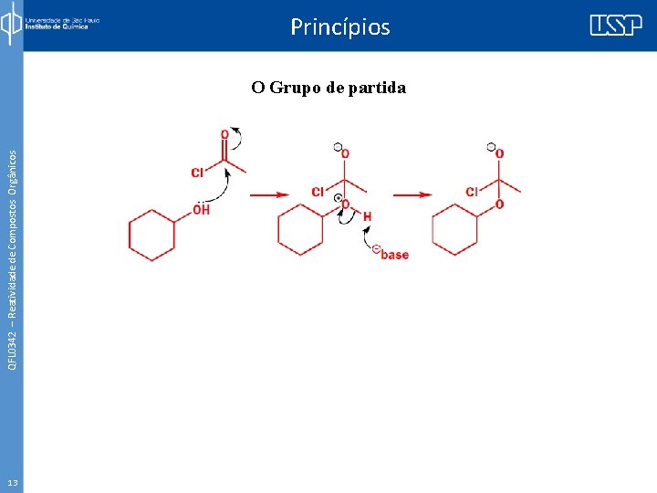 QFL 0342 – Reatividade de Compostos Orgânicos Princípios O Grupo de partida 13 