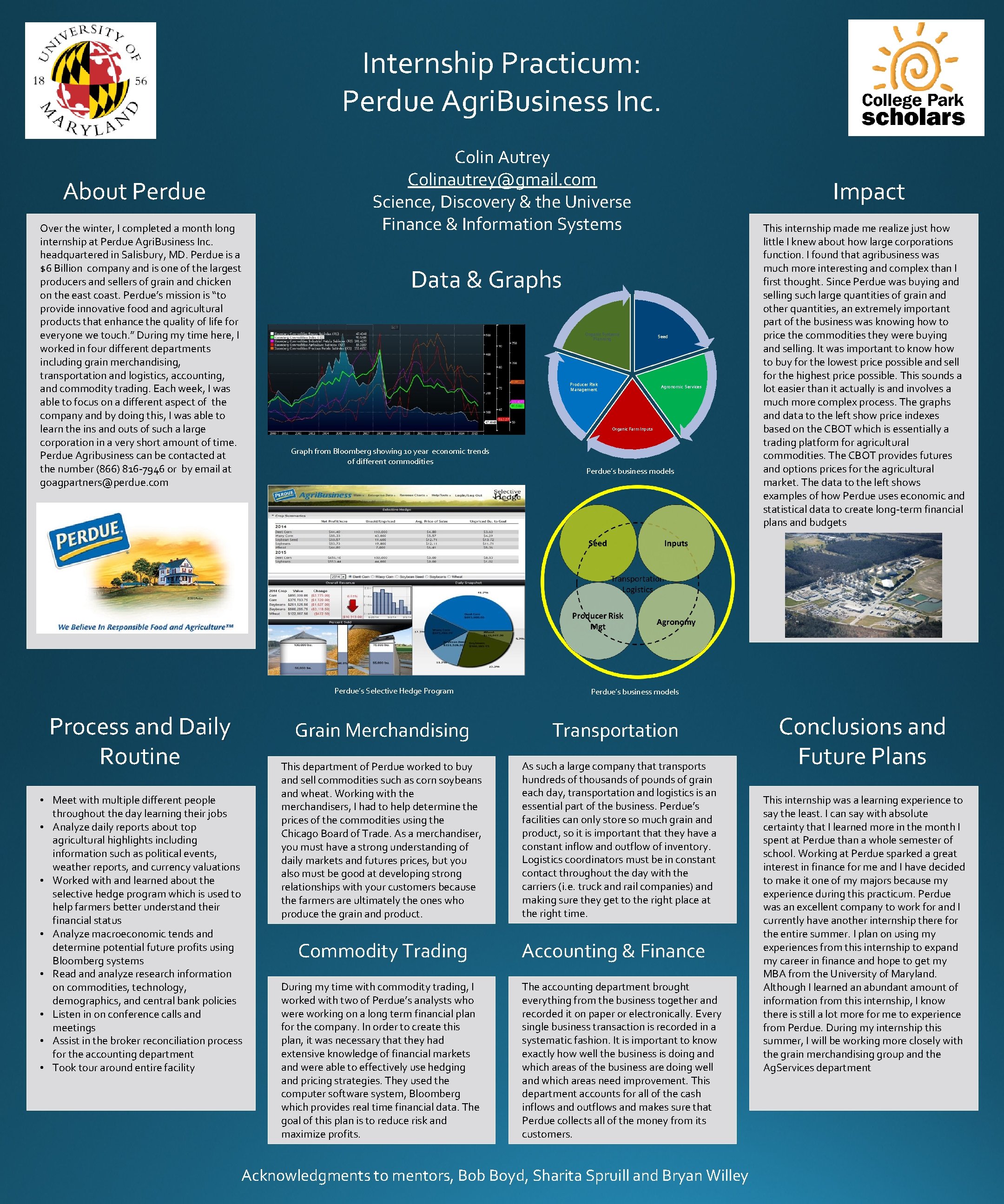 Internship Practicum: Perdue Agri. Business Inc. About Perdue Over the winter, I completed a