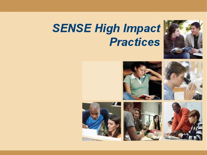 SENSE High Impact Practices SENSE High Impact Practices