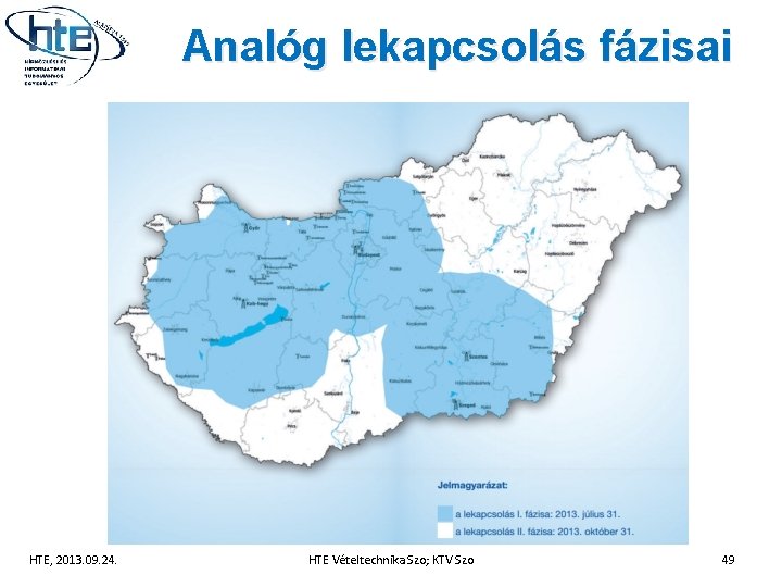 Analóg lekapcsolás fázisai HTE, 2013. 09. 24. HTE Vételtechnika Szo; KTV Szo 49 