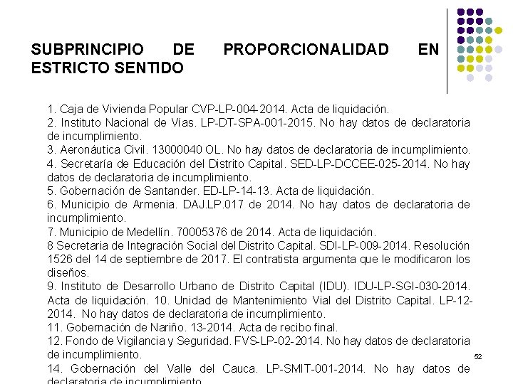 SUBPRINCIPIO DE ESTRICTO SENTIDO PROPORCIONALIDAD EN 1. Caja de Vivienda Popular CVP-LP-004 -2014. Acta