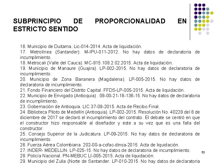 SUBPRINCIPIO DE ESTRICTO SENTIDO PROPORCIONALIDAD EN 16. Municipio de Duitama. Lic-014 -2014. Acta de