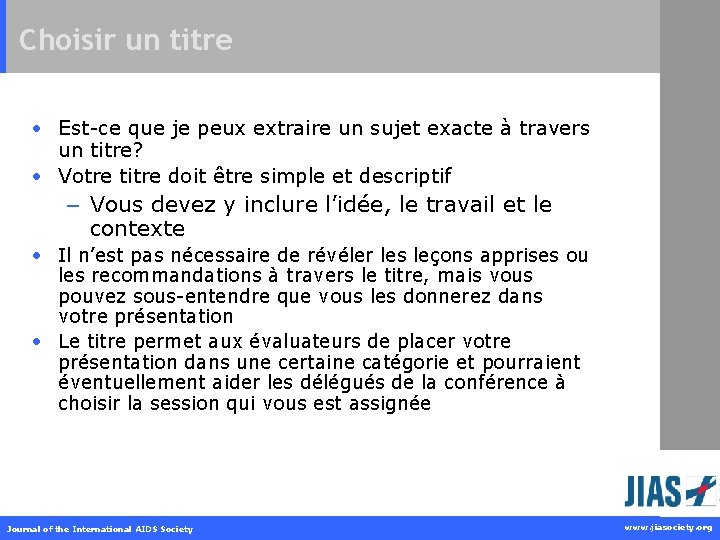 Choisir un titre • Est-ce que je peux extraire un sujet exacte à travers