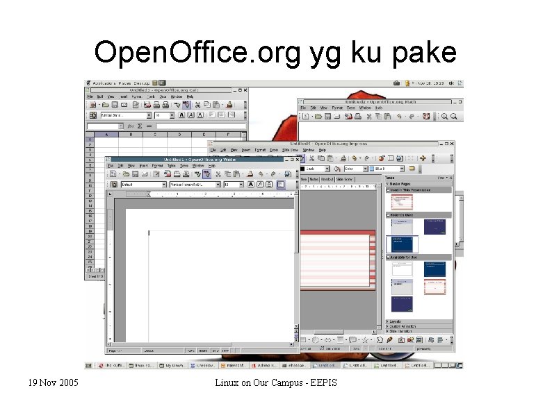 Open. Office. org yg ku pake 19 Nov 2005 Linux on Our Campus -