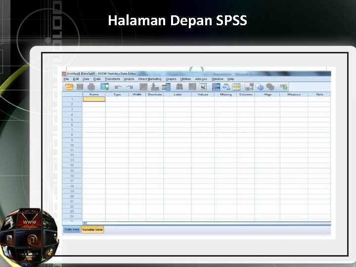 Halaman Depan SPSS 