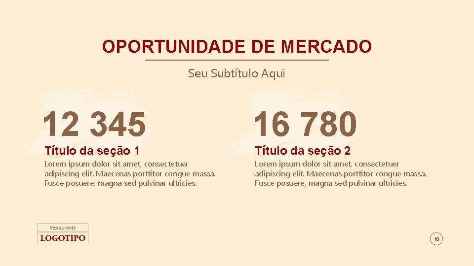 OPORTUNIDADE DE MERCADO Seu Subtítulo Aqui 12 345 16 780 Título da seção 1