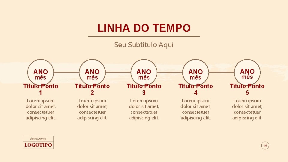 LINHA DO TEMPO Seu Subtítulo Aqui ANO ANO ANO mês Título Ponto 1 mês