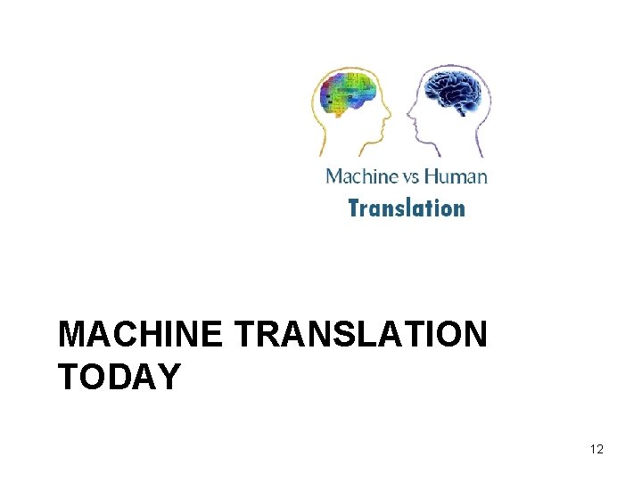 MACHINE TRANSLATION TODAY 12 