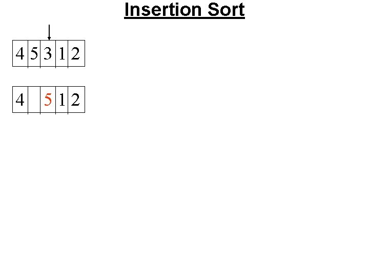 Insertion Sort 45312 4 512 