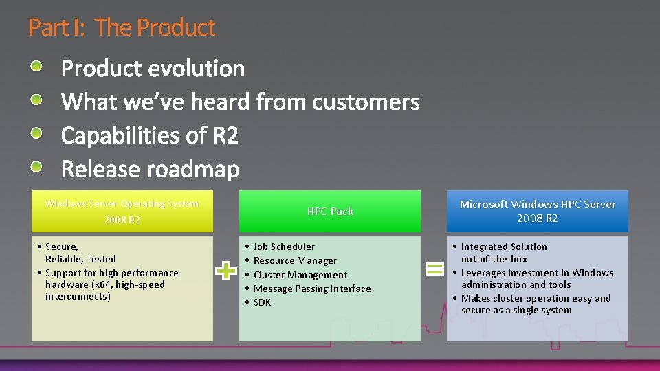 Part I: The Product Windows Server Operating System 2008 R 2 • Secure, Reliable,
