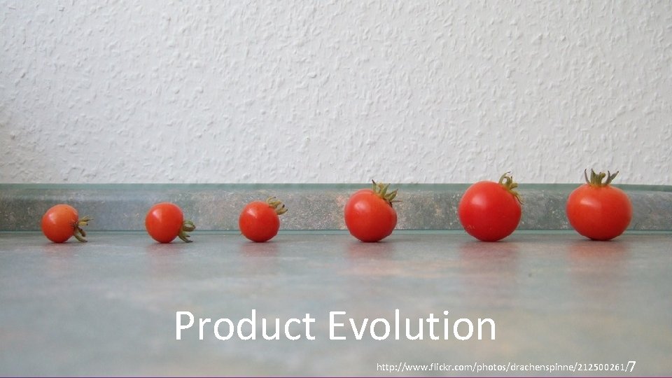 Product Evolution 7 http: //www. flickr. com/photos/drachenspinne/212500261/ 