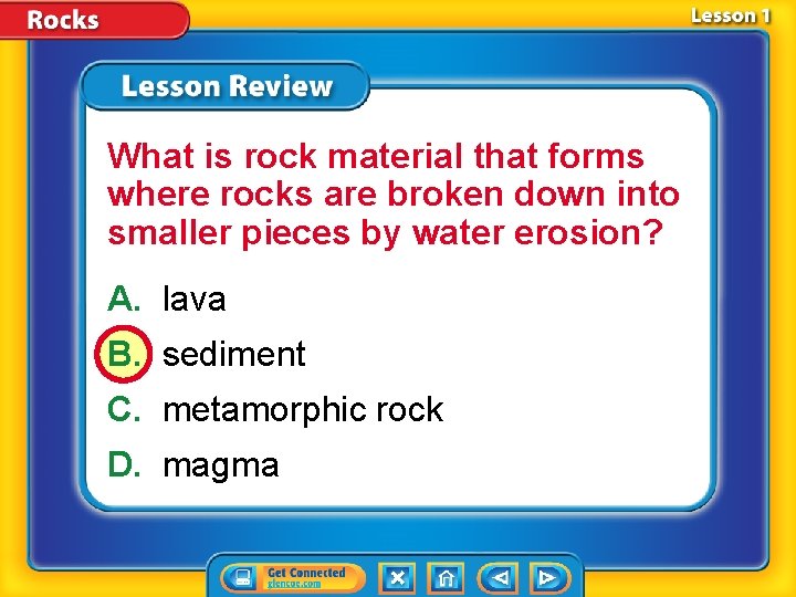 What is rock material that forms where rocks are broken down into smaller pieces