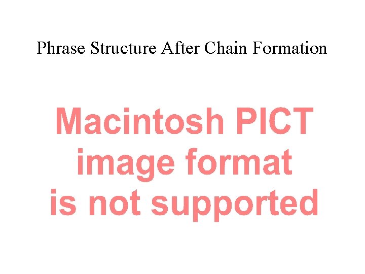 Phrase Structure After Chain Formation 
