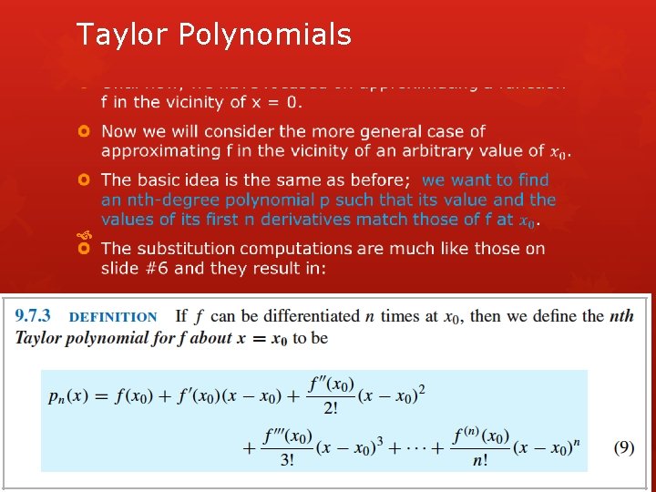 Taylor Polynomials 