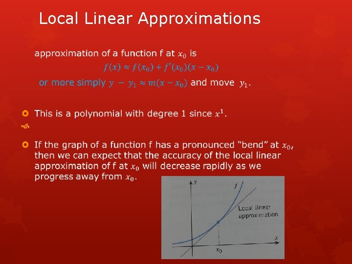 Local Linear Approximations 