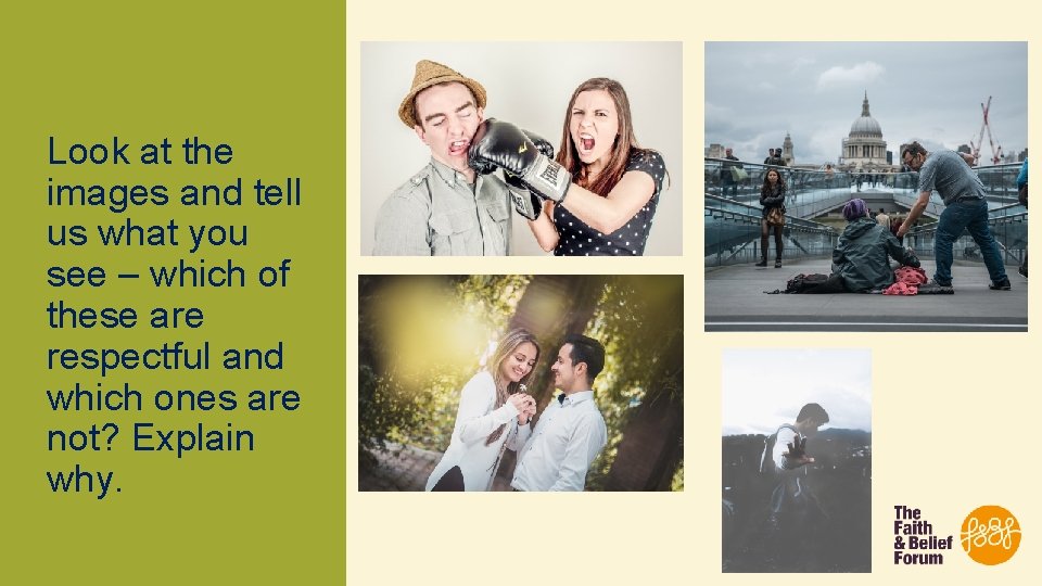 Look at the images and tell us what you see – which of these
