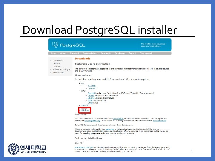 Download Postgre. SQL installer 4 